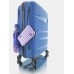 Дорожный пластиковый полипропиленовый чемодан средний М Voyage super me на 4-х колесах синий
