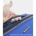 Дорожный пластиковый полипропиленовый чемодан средний М Voyage super me на 4-х колесах синий