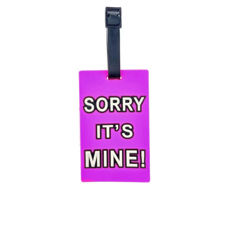 Багажна бирка для валізи 4931 з написом sorry its mine! бузкова - Voyage