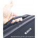 Дорожный пластиковый полипропиленовый чемодан средний М Voyage super me на 4-х колесах черный