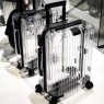 Дорожный прозрачный чемодан поликарбонат на 4 двойных колесах