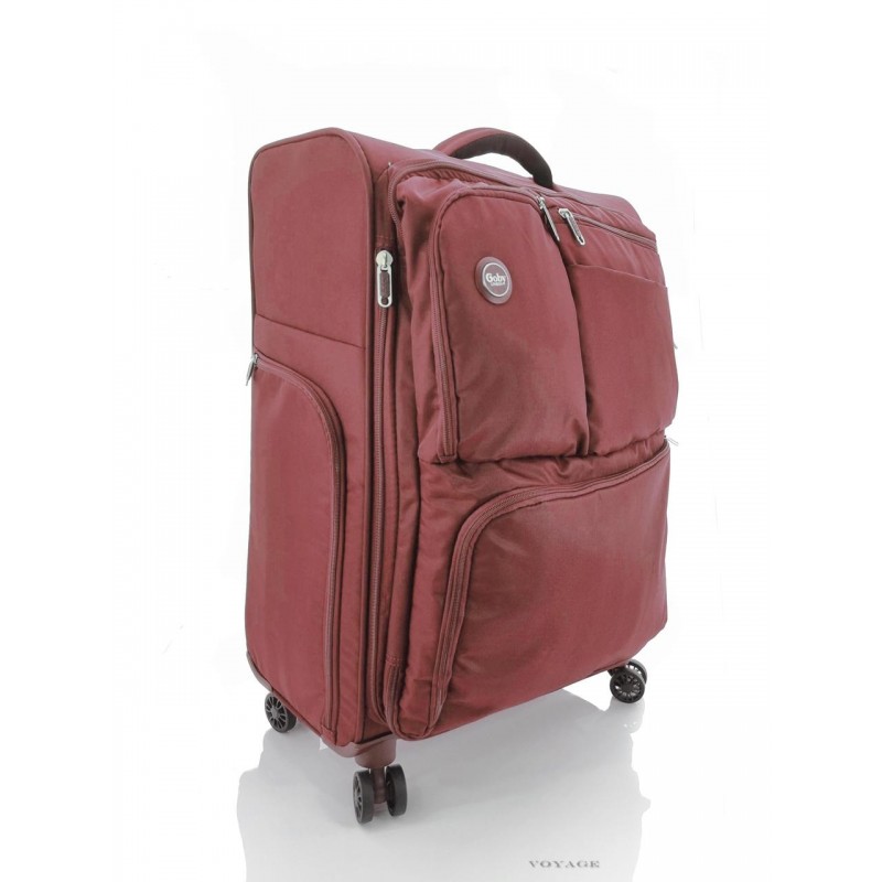 Дорожный большой чемодан тканевой 3004 Goby London The-Lite 8  красный - 3 750.00 грн. | Voyage
