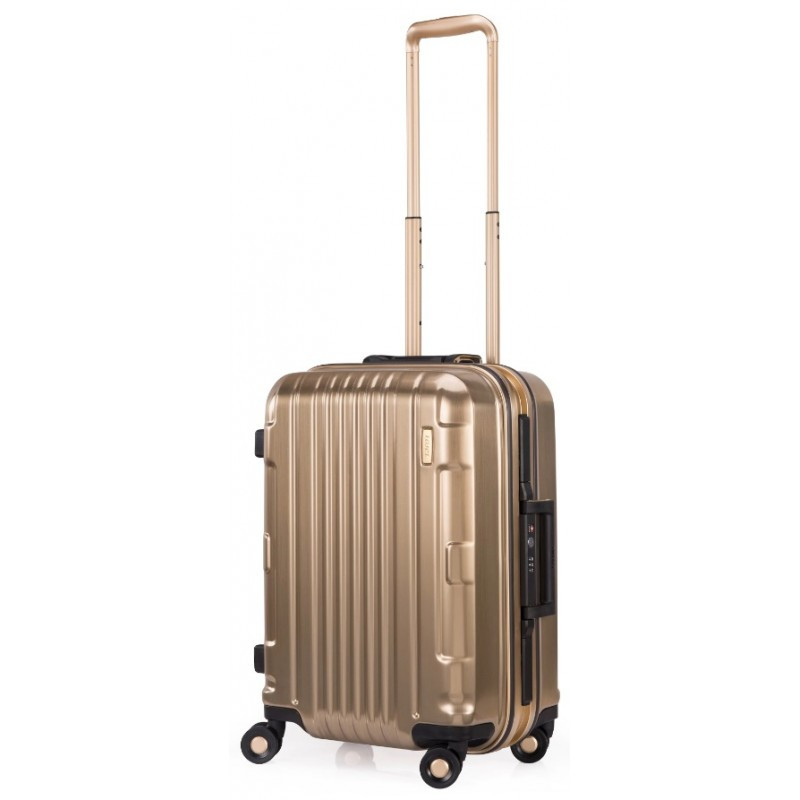 Валіза пластиковий маленький Lojel Kozmos Interlock S Lj-CF1375-2S_G Золотий - Voyage