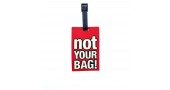 Багажная бирка для чемодана 4931 с надписью not your bag! красная