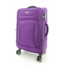 Дорожный большой чемодан тканевой Paulaner 1701 на 4 колесах фиолетовый